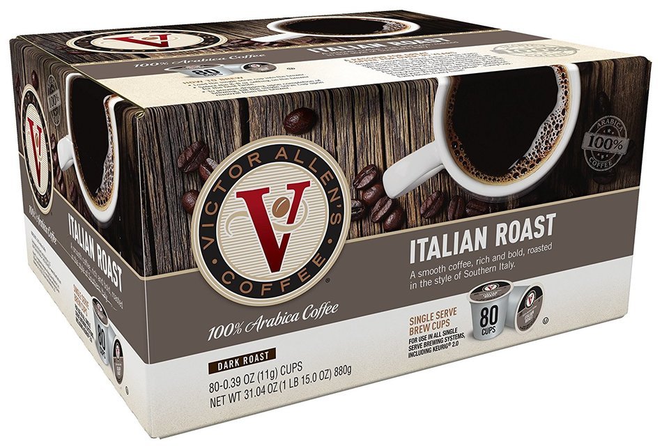 Victor Allen Coffee, Donut Shop Single Serve K-cup, 80 Count (Compatible with 2.0 Keurig Brewers) N57