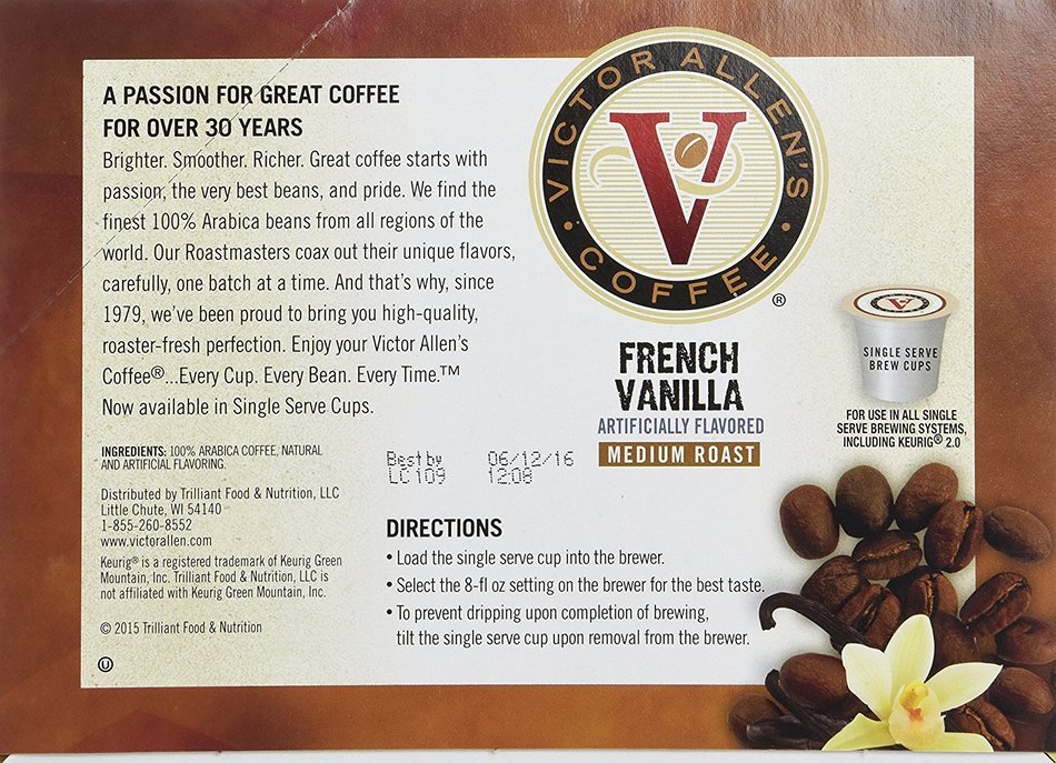 Victor Allen Coffee, Donut Shop Single Serve K-cup, 80 Count (Compatible with 2.0 Keurig Brewers) N104