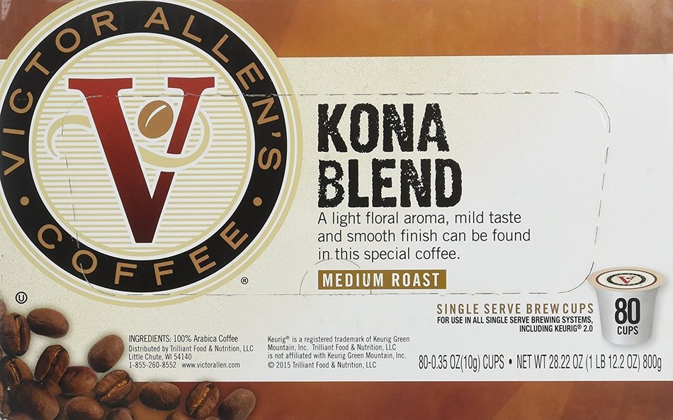 Victor Allen Coffee, Donut Shop Single Serve K-cup, 80 Count (Compatible with 2.0 Keurig Brewers) N149