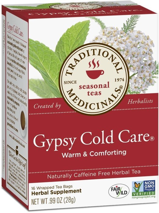 Traditional Medicinals Gypsy Cold Care Herbal Wrapped Tea Bags, 16 ct