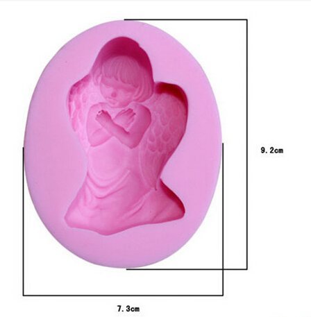 HSE 3D Shape Angel Fondant Cake Mold Silicone Mold Chocolate Mold Bakeware Cooking Tools DIY Soap Pudding Mold N2