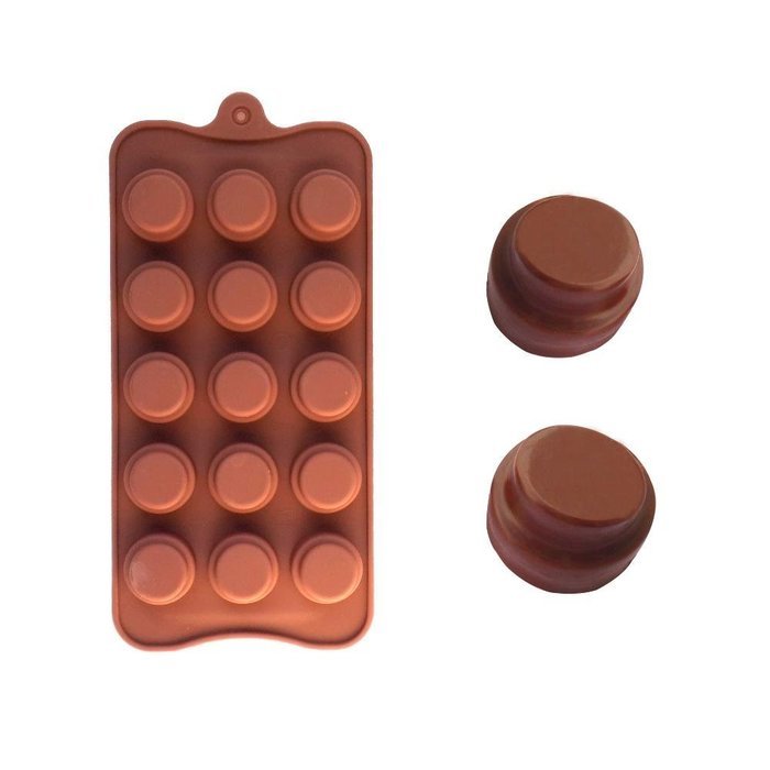 Layer Cylinder Bottle Caps Shaped Fondant Cake Chocolate Pan Candy Soap Silicone Mold Baking Pan Cake Decoration