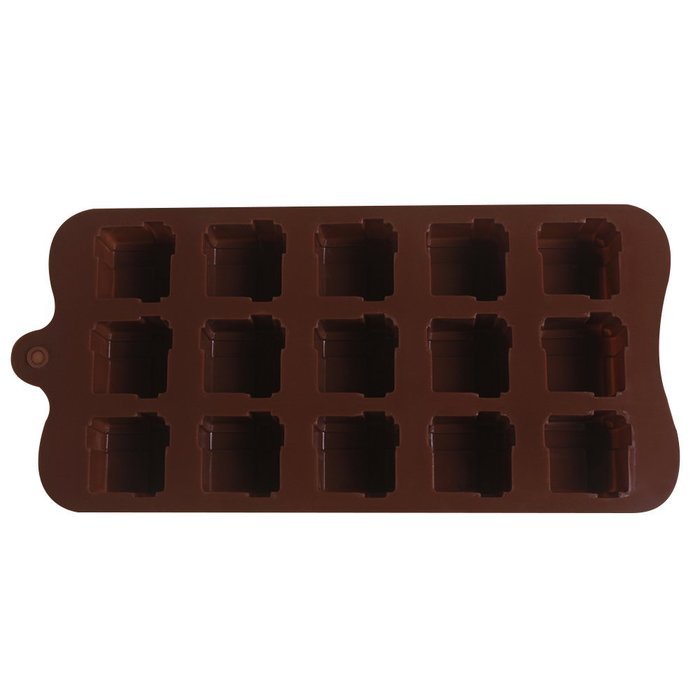 BlueTop(TM) Coffee Silicone DIY Cake Bread Cookie Mold Baking Pan For craft Molds (15 cavity square) N2