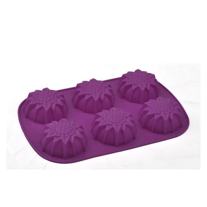 6 Holes Sunflower Silicone Cake Mold Bakeware Jelly Pudding Mold