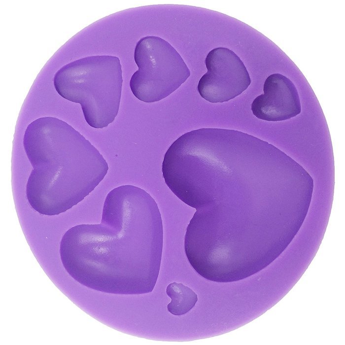 Funshowcase Hearts Cabochon Gemstone Pastry Silicone Mold for Cake Decoration, Cupcake Topper, Polymer Clay, Crafting...