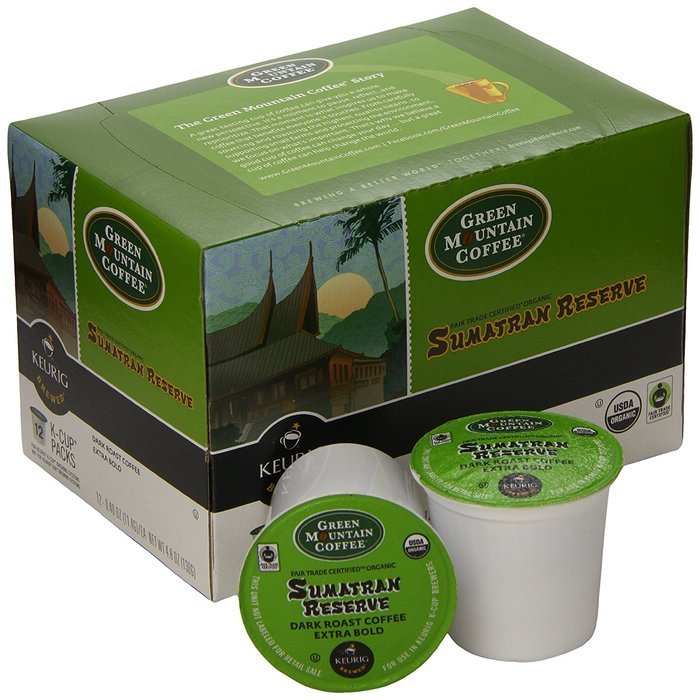 Green Mountain Coffee Fair Trade Organic Sumatran Reserve, K-Cup Portion Pack for Keurig Brewers 24-Count N7