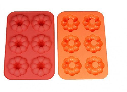Silicone Donut Cake Mould Pop Pan Chocolate Candy Jelly Ice Mold Food Grade Color:Random delivery N2