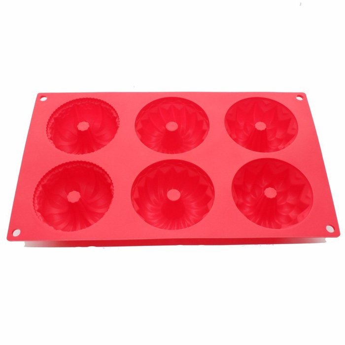 X-Haibei Silicone Mold Bareware Donuts Chocolate Muffin Mini Bundt Cake Pan Jelly Mould N3