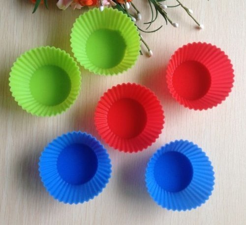 12PCS Silicone Muffin Cases Cake Cupcake Liner Baking Mold