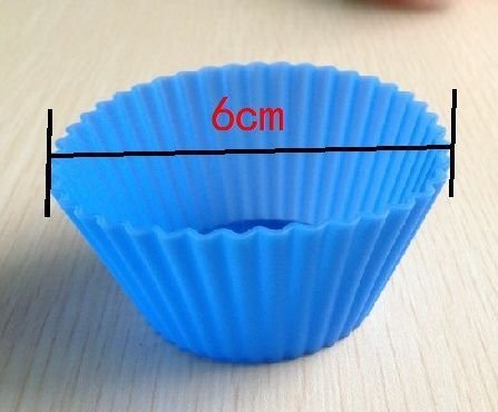 12PCS Silicone Muffin Cases Cake Cupcake Liner Baking Mold N2