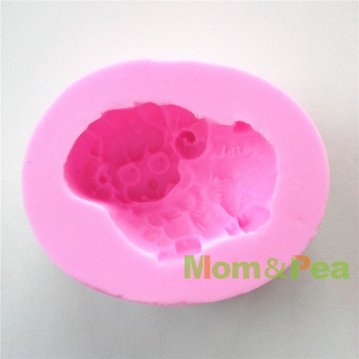 Mom&pea 0605 Lamb Shaped Silicone Mould for Fondant Cake Sugar Paste Cake Decoration 3d Cake Toppers Mold 7.25.82.9cm... N5