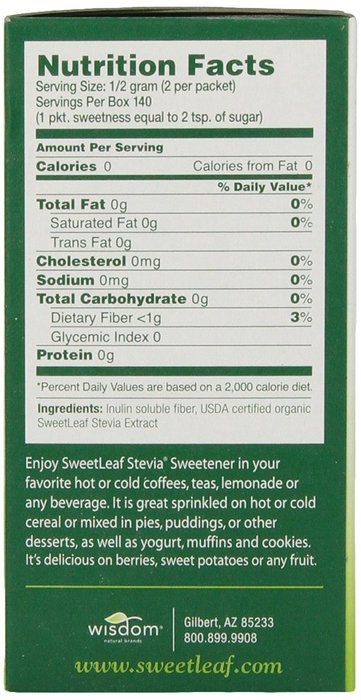 Sweetleaf Stevia 70 Piece Sweetener, 2.5 Ounce(pack of 3) N11