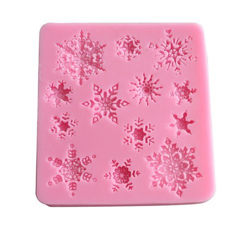 generic Novelty Fresh Snowflake Silicone Fondant Cake Mold Chocolate