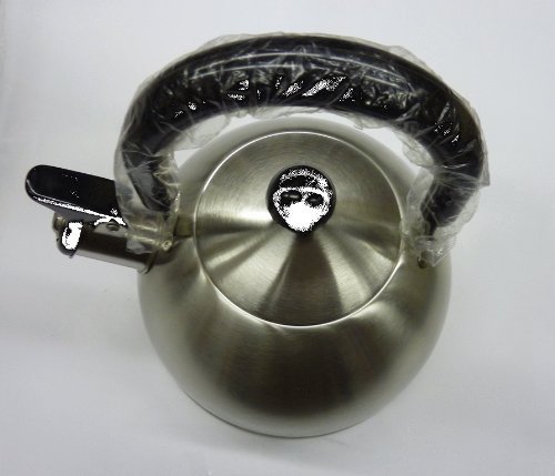 Culinary Edge 50404 Whistling Tea Kettle, 2-Quart, Satin Finish N2