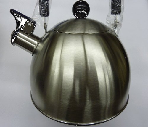 Culinary Edge 50404 Whistling Tea Kettle, 2-Quart, Satin Finish N3