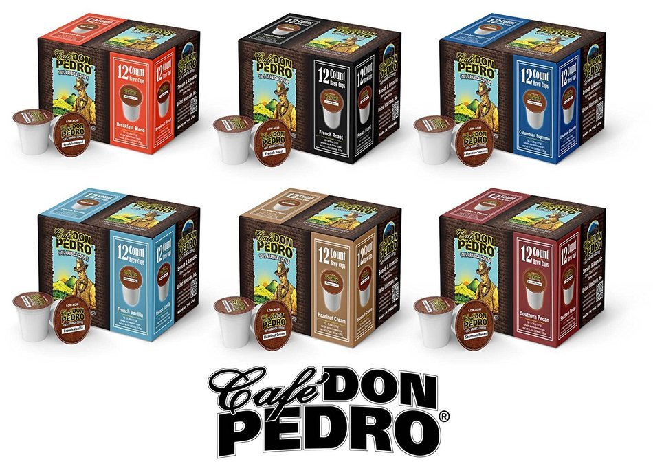 Cafe Don Pedro Variety 72 Count Kcup Low-Acid Coffee