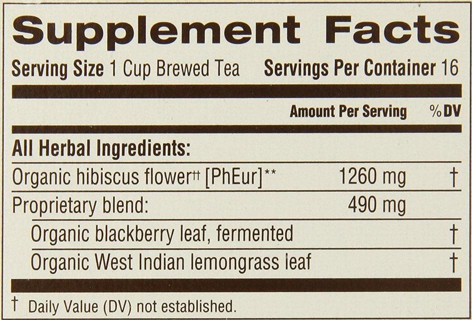 Traditional Medicinals Organic Hibiscus Tea, 16 Tea Bags N8