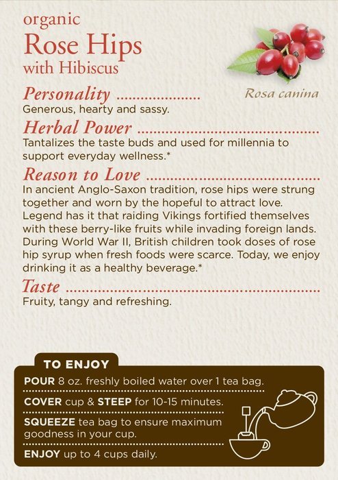 Traditional Medicinals Organic Hibiscus Tea, 16 Tea Bags N52