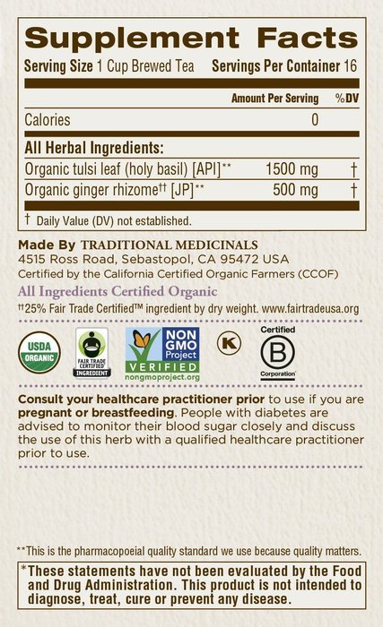 Traditional Medicinals Organic Hibiscus Tea, 16 Tea Bags N63