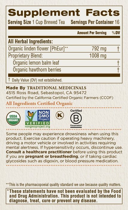 Traditional Medicinals Organic Hibiscus Tea, 16 Tea Bags N70