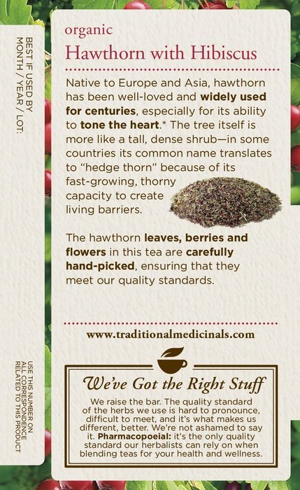 Traditional Medicinals Organic Hibiscus Tea, 16 Tea Bags N77