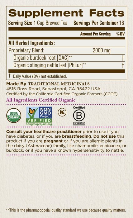 Traditional Medicinals Organic Hibiscus Tea, 16 Tea Bags N107