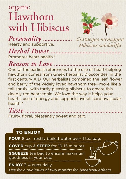 Traditional Medicinals Organic Hibiscus Tea, 16 Tea Bags N127