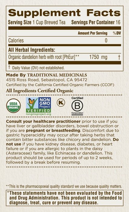 Traditional Medicinals Organic Hibiscus Tea, 16 Tea Bags N136