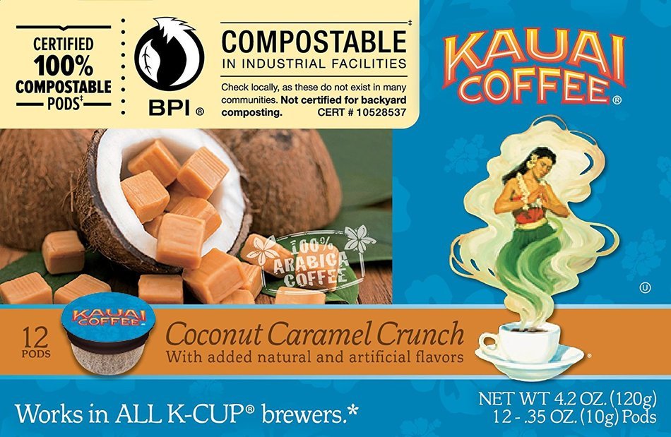 Kauai Coffee Na Pali Coast Dark Roast, 12 Single Serve Cups, 4.2 Ounce N21