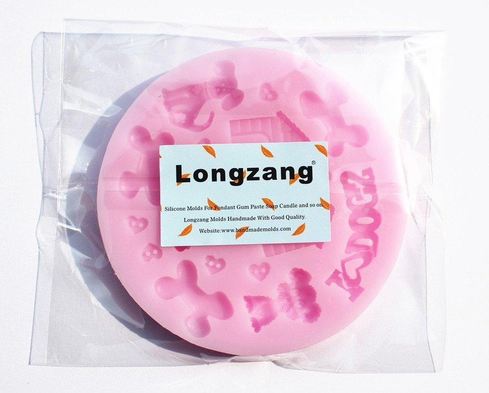 Longzang mini Dogs F0487 Fondant Mold Silicone Sugar mold Craft Molds DIY gumpaste flowers Cake Decorating