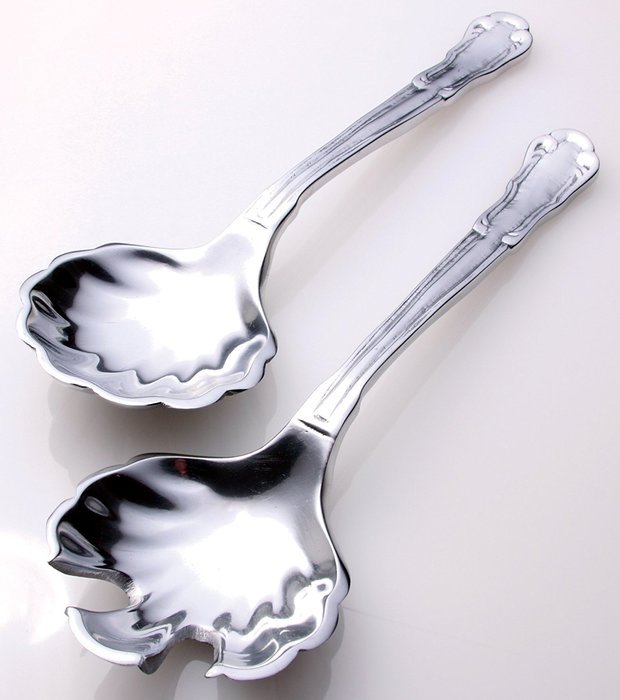 KINDWER Beaded Serving Set, Large, Silver