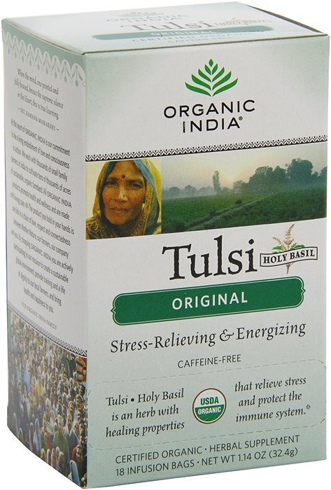 Organic India Tulsi, Original, 18-Count Boxes (Pack of 2)