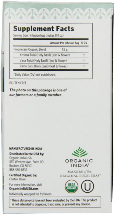 Organic India Tulsi, Original, 18-Count Boxes (Pack of 2) N4