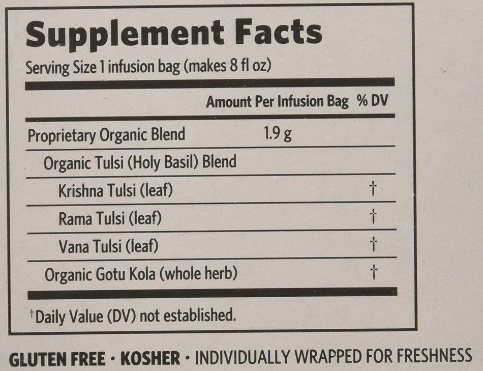 Organic India Tulsi, Original, 18-Count Boxes (Pack of 2) N12