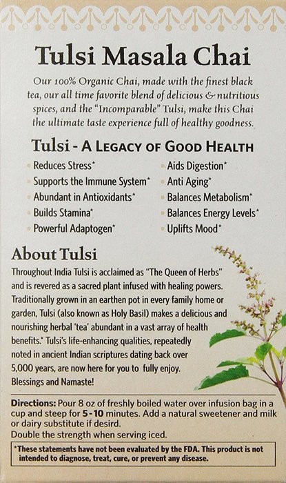 Organic India Tulsi, Original, 18-Count Boxes (Pack of 2) N31