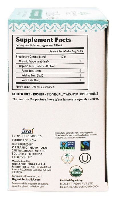 Organic India Tulsi, Original, 18-Count Boxes (Pack of 2) N44