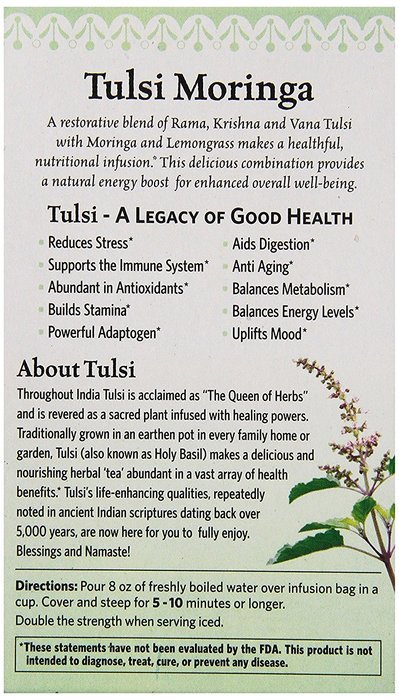 Organic India Tulsi, Original, 18-Count Boxes (Pack of 2) N48