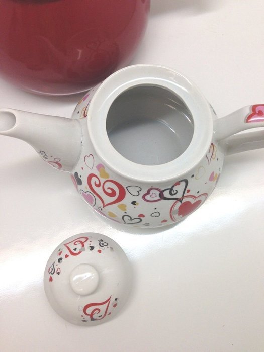 3 Pieces Tea Kettle Set-Family Size,Enamel,Stove Top,First One Kirmizi Inci N2