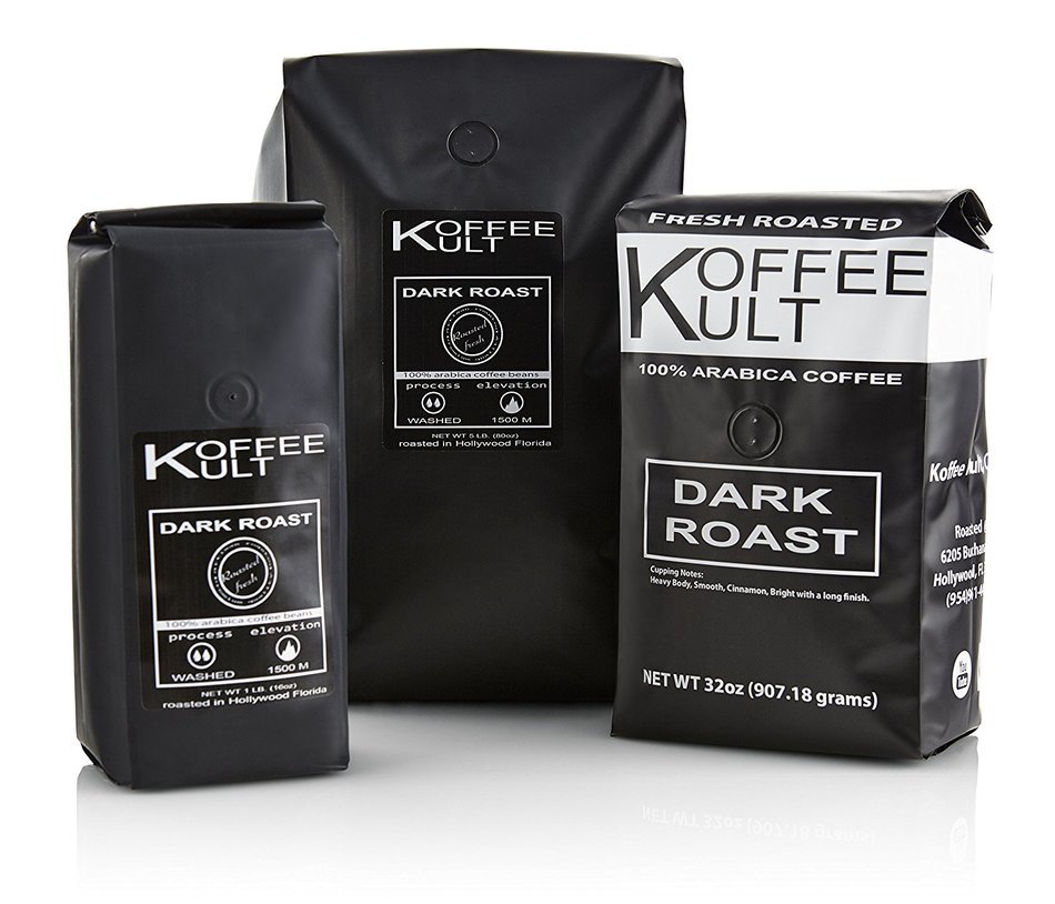 Koffee Kult Dark Roast Coffee Beans (2 Pounds Whole Bean) Highest Quality Delicious Organically Sourced Fair Trade... N8