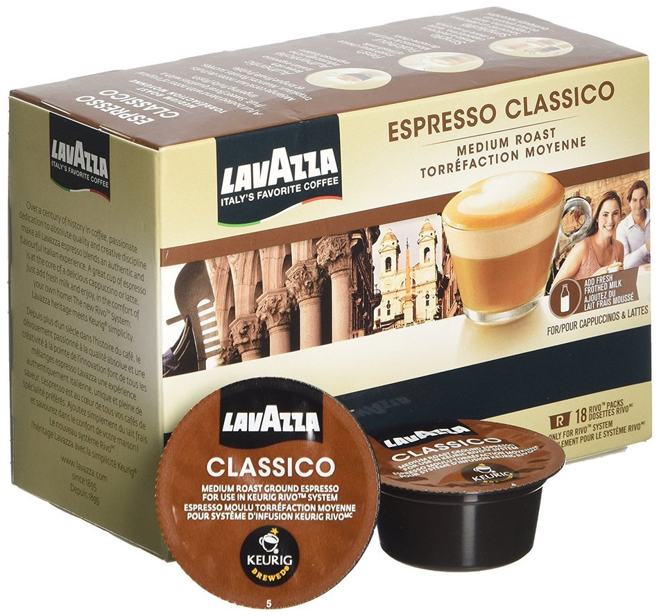 Lavazza Espresso Classico Keurig Rivo Pack, 18 Count N2