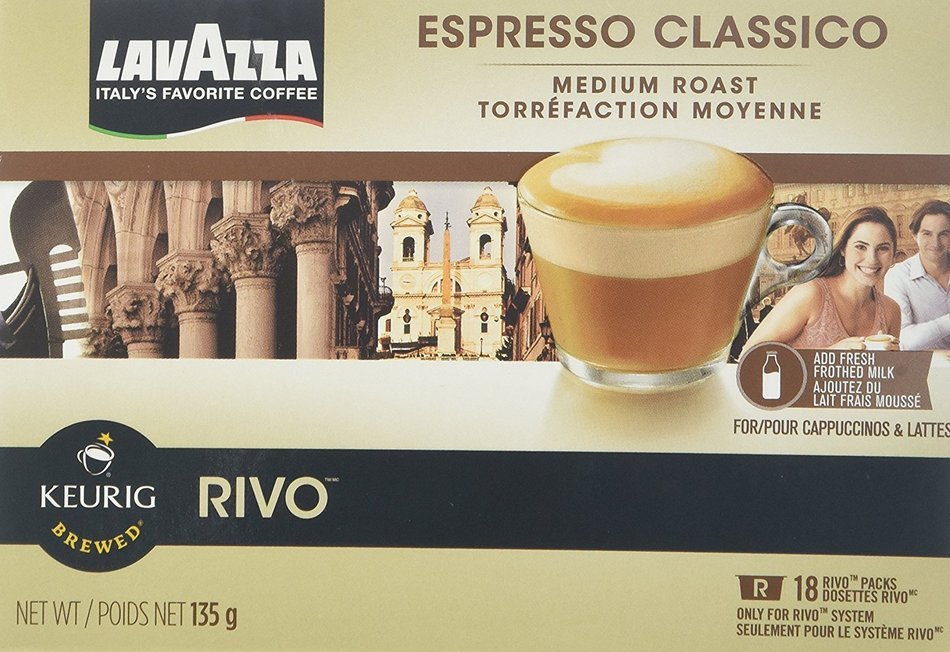 Lavazza Espresso Classico Keurig Rivo Pack, 18 Count N3