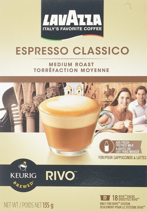 Lavazza Espresso Classico Keurig Rivo Pack, 18 Count N5