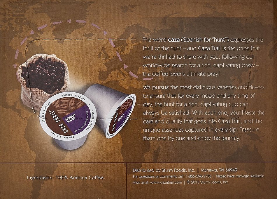 Caza Trail Coffee, Decaf Breakfast Blend, 24 Single Serve Cups N40