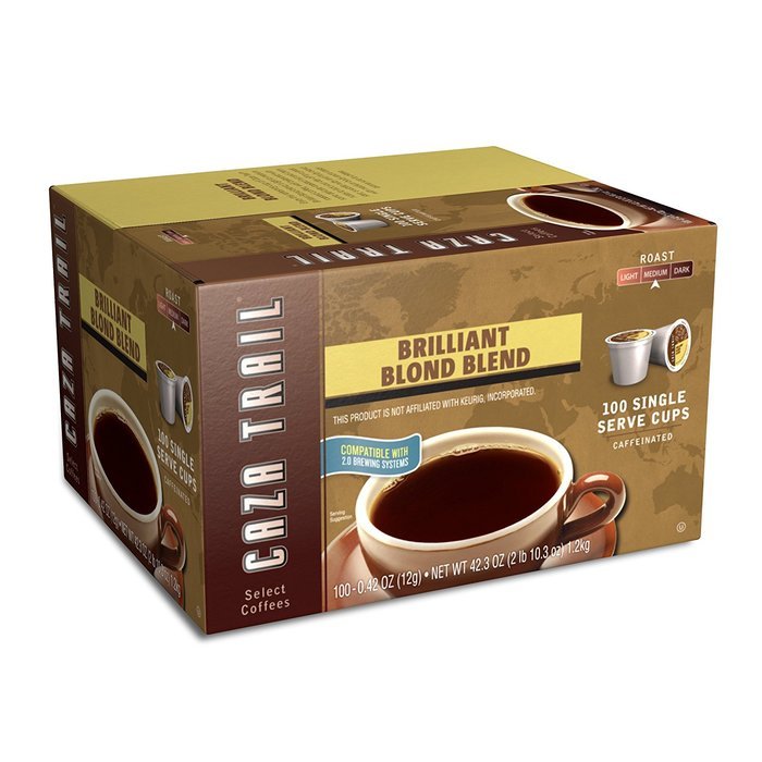 Caza Trail Coffee, Decaf Breakfast Blend, 24 Single Serve Cups N42