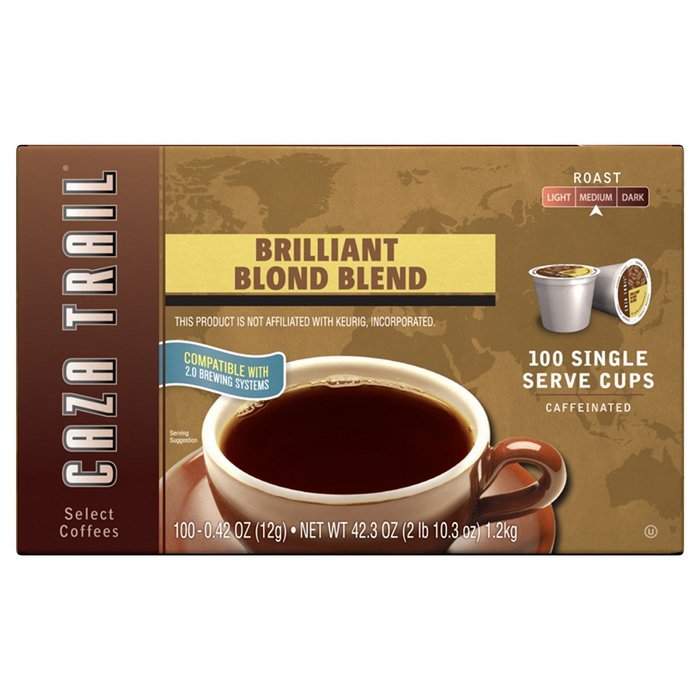 Caza Trail Coffee, Decaf Breakfast Blend, 24 Single Serve Cups N44