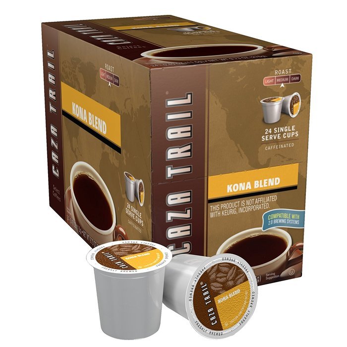 Caza Trail Coffee, Decaf Breakfast Blend, 24 Single Serve Cups N55