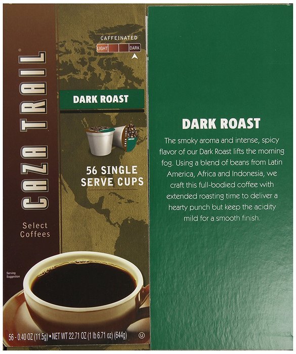 Caza Trail Coffee, Decaf Breakfast Blend, 24 Single Serve Cups N66
