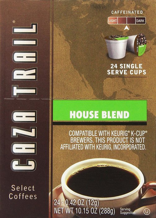 Caza Trail Coffee, Decaf Breakfast Blend, 24 Single Serve Cups N85