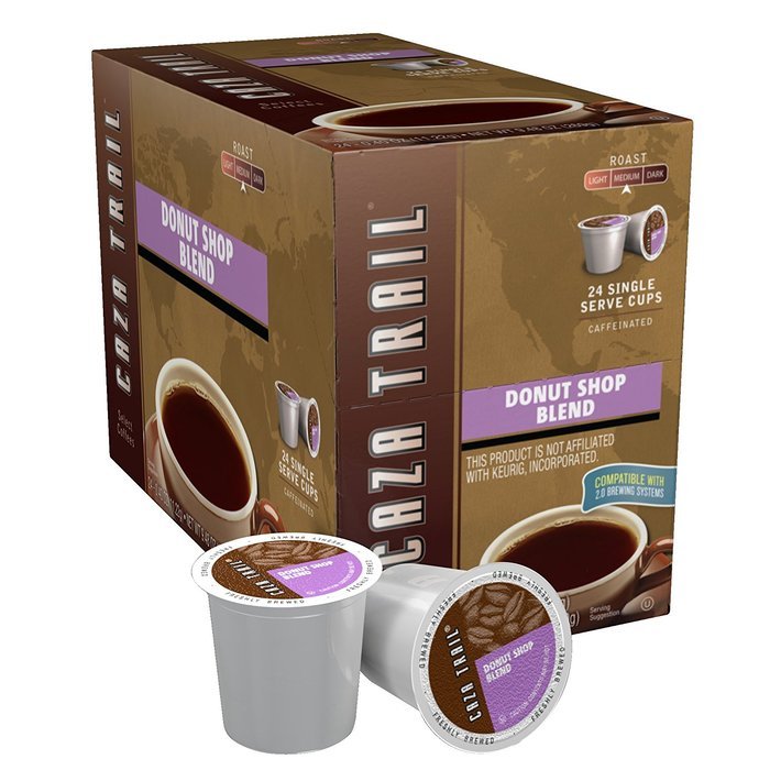 Caza Trail Coffee, Decaf Breakfast Blend, 24 Single Serve Cups N106