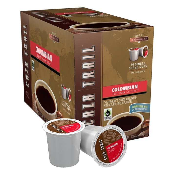 Caza Trail Coffee, Decaf Breakfast Blend, 24 Single Serve Cups N109
